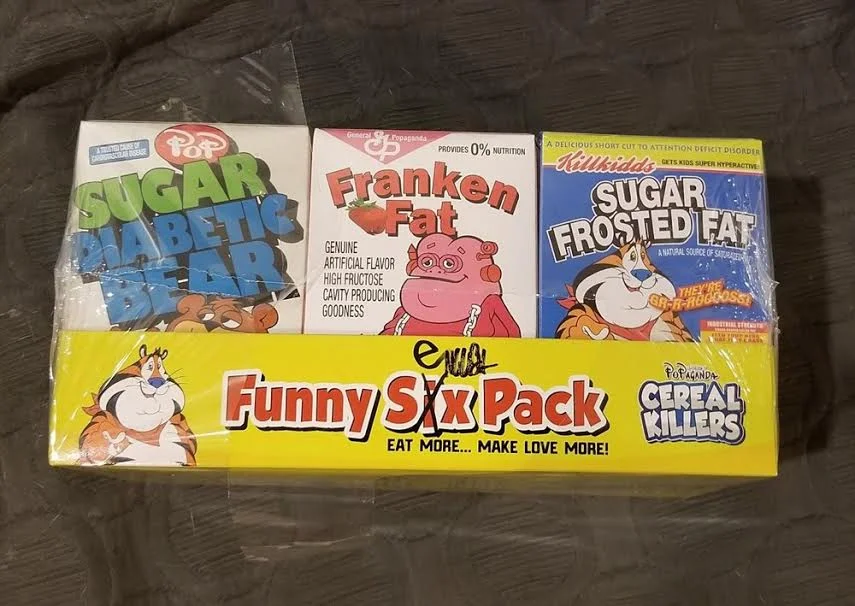 54. Cereal Boxes GID (pack of 6) - Ron English