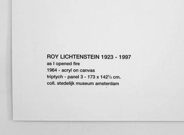 4. As I Opened Fire - Roy Lichtenstein