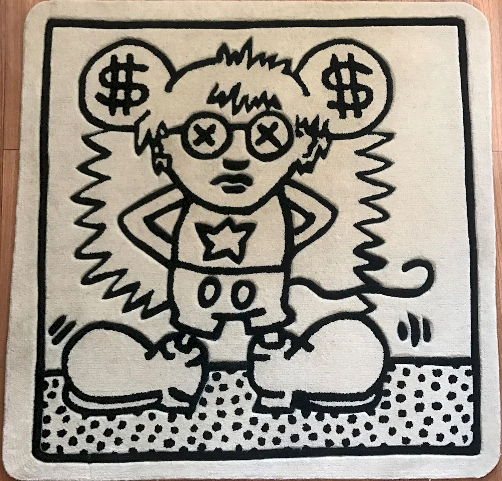 22. Carpet Andy Mouse (B&W) 16/20 - Keith Haring