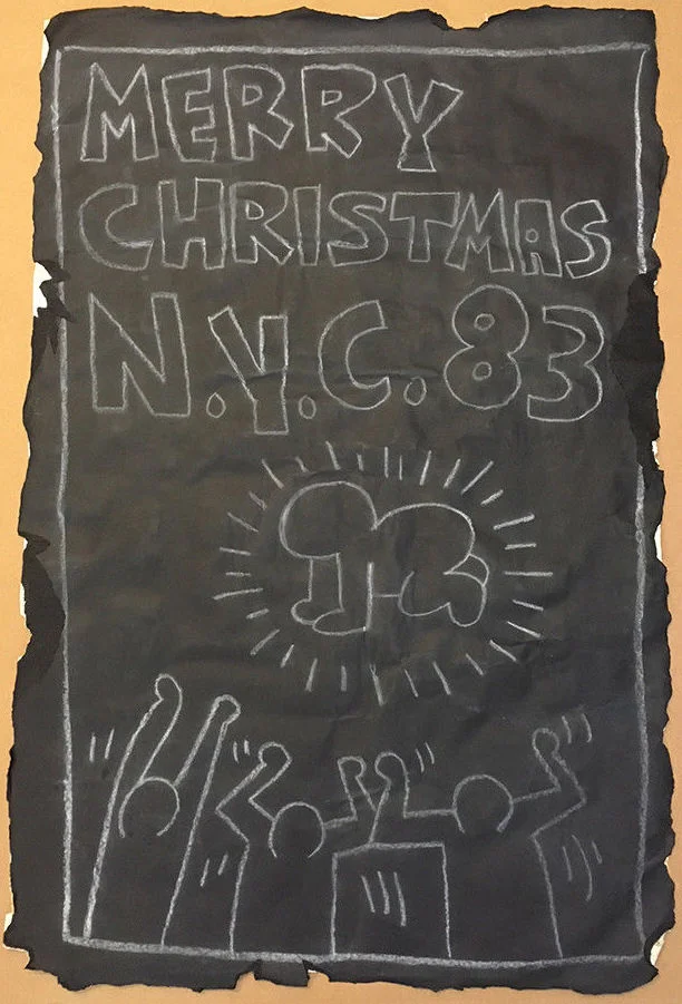 26. Subway Drawing "Merry Xmas 1983" - Keith Haring