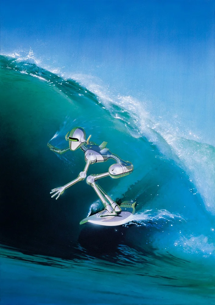 181. Print 023 Robot Surfer - Hajime Sorayama