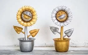 53. APPortfolio x Ron English x Made By Monsters x YOHO Shocking Sun Flowers set Gold &amp; Silver - Ron English