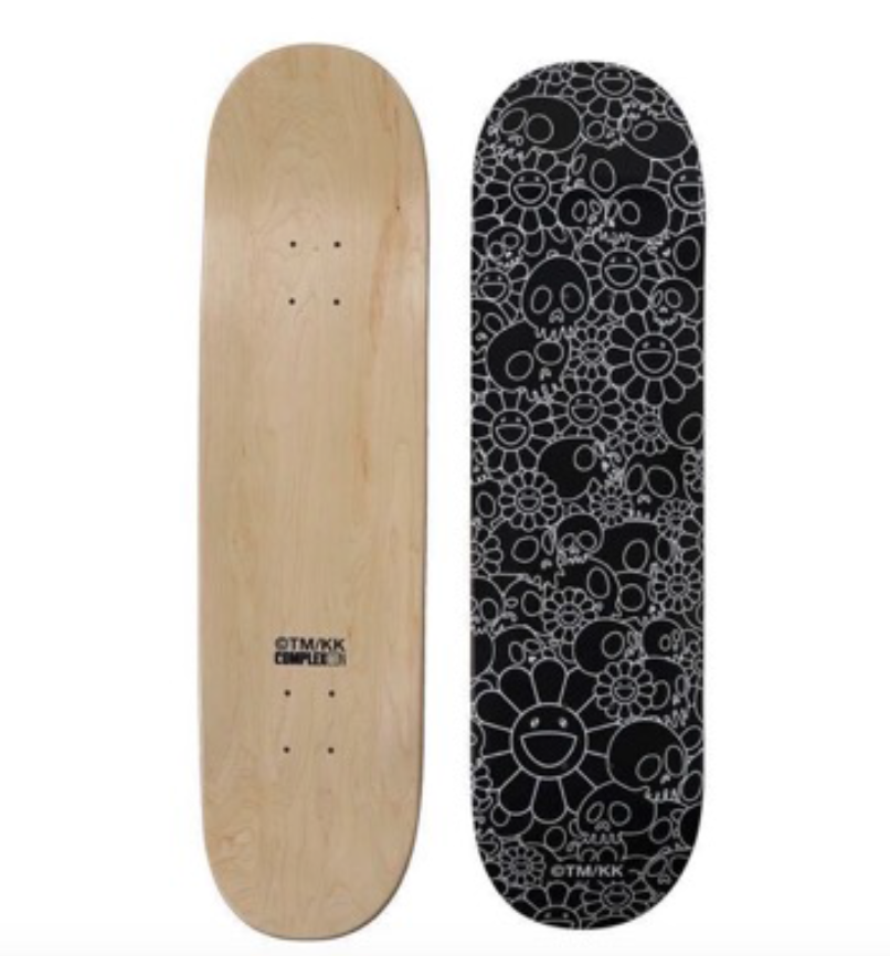 67. Skulls and Flowers Deck (black) - Takashi Murakami