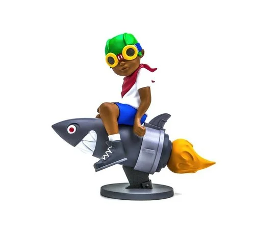 158. Fly Boy Beyond The Beyond White Tee - Hebru Brantley