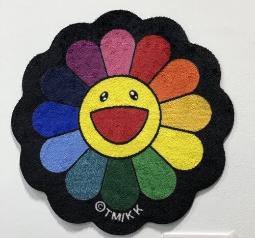 62. Flower Mat Multi Yellow - Takashi Murakami