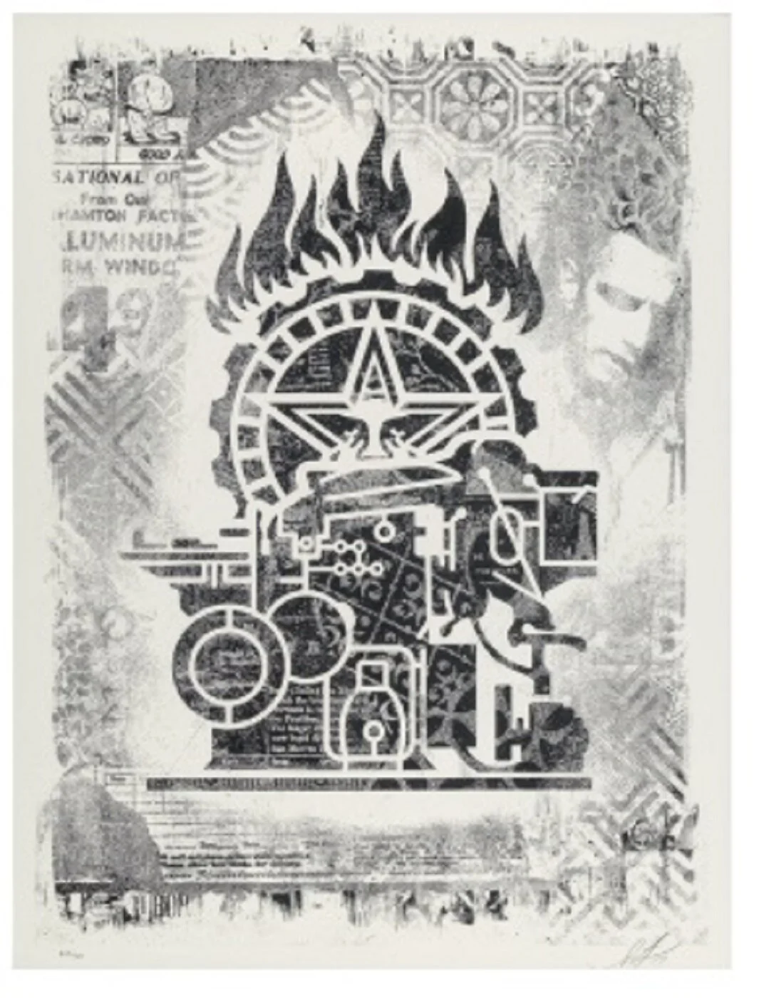 81. “Damaged stencil series” Portofolio x 8 prints - Shepard Fairey (Obey)