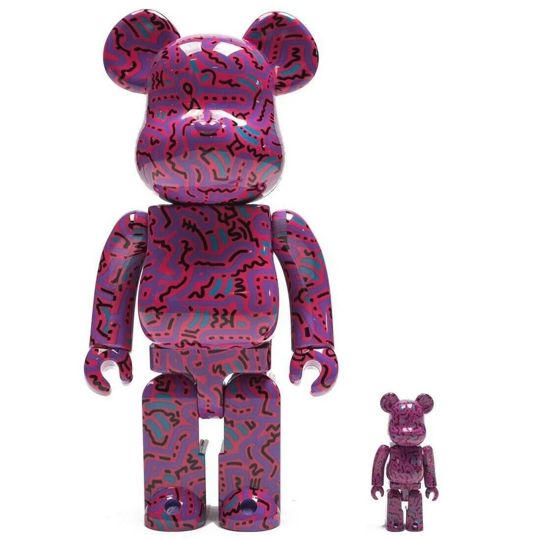 111. Haring 100+400% 2018 Pink (V2) - Be@rbrick