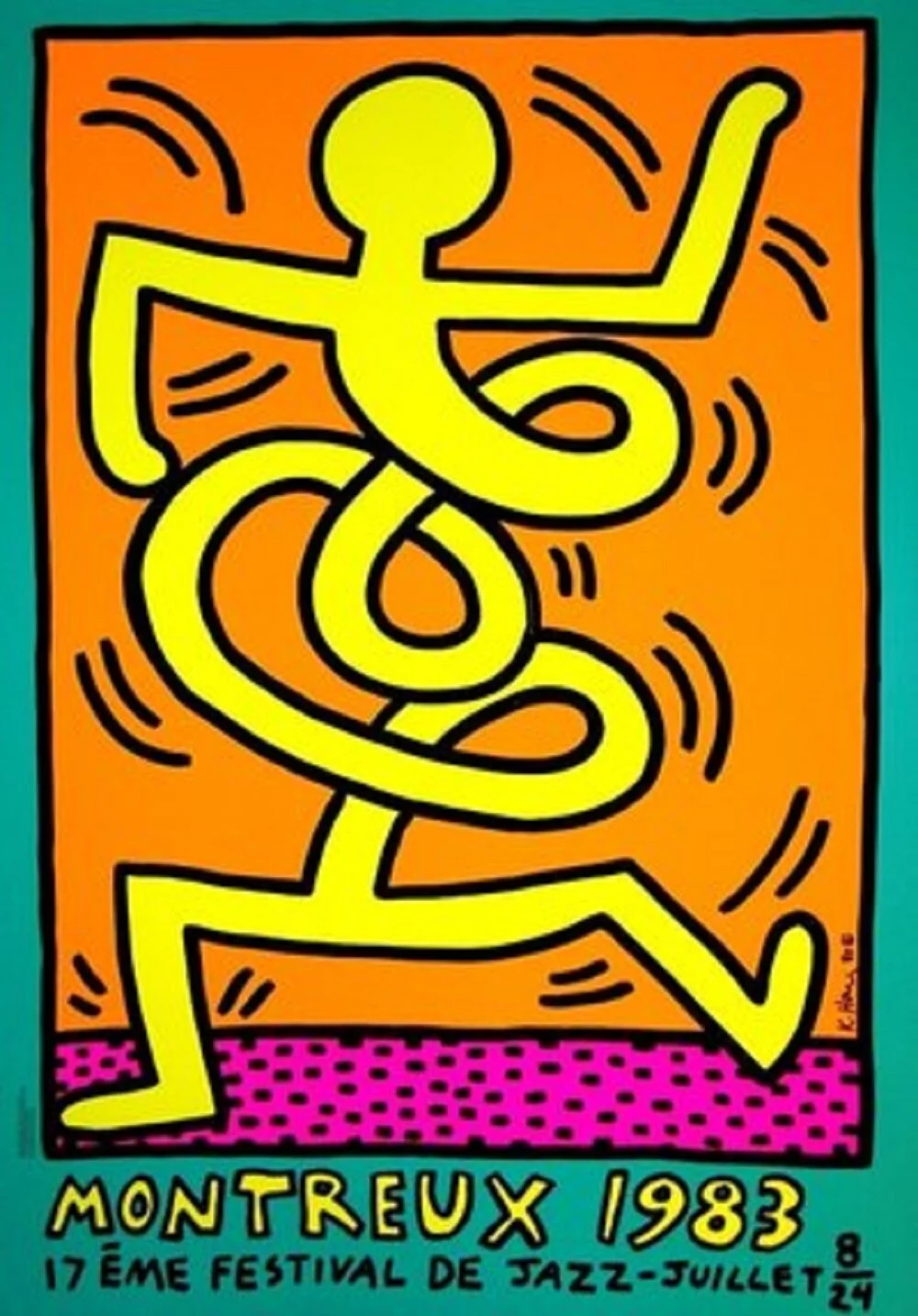 21. 1983 Montreux Jazz Festival (Yellow) - Keith Haring