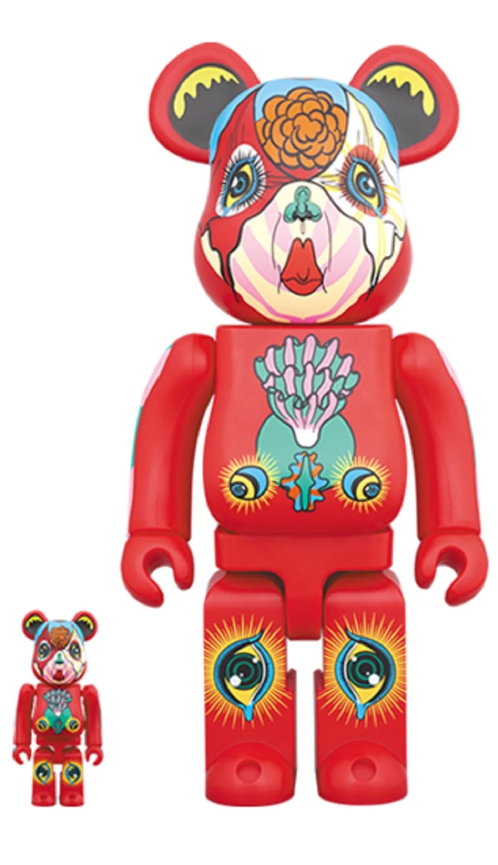 105. Keiichi Tanaami Red 400% + 100% - Be@rbrick