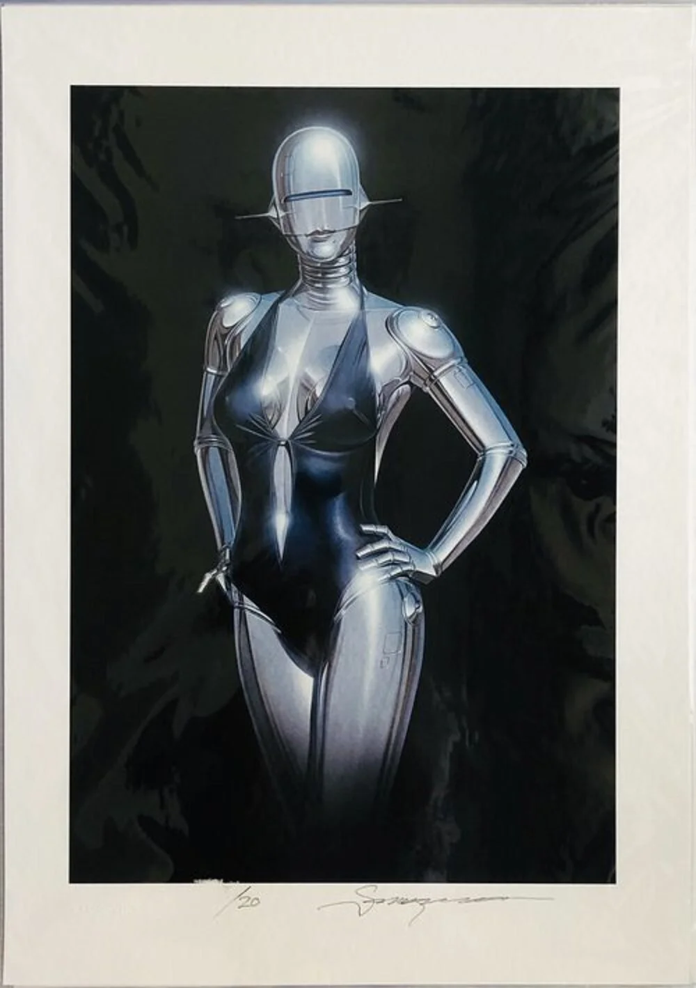 45. Untitled (Black Background) - Hajime Sorayama