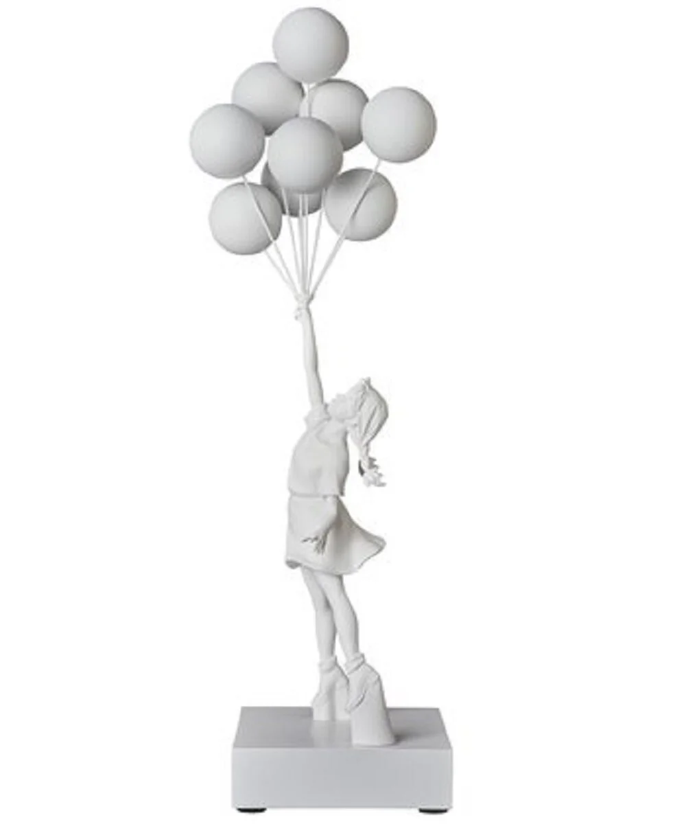 89. Flying Balloons Girl White - Banksy
