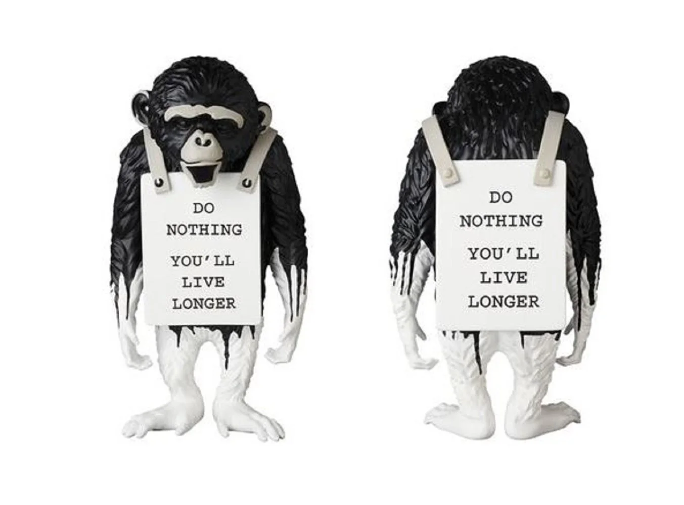 90. Monkey Sign (Drip)	- Banksy