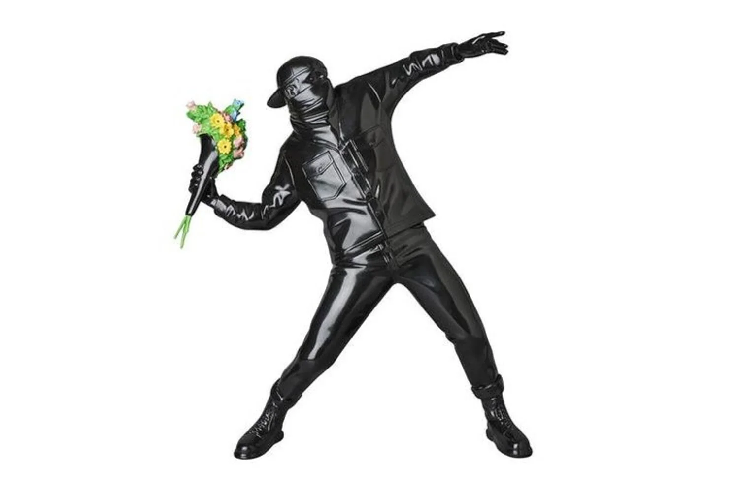 92. Flower Bomber (Black 2019) - Banksy