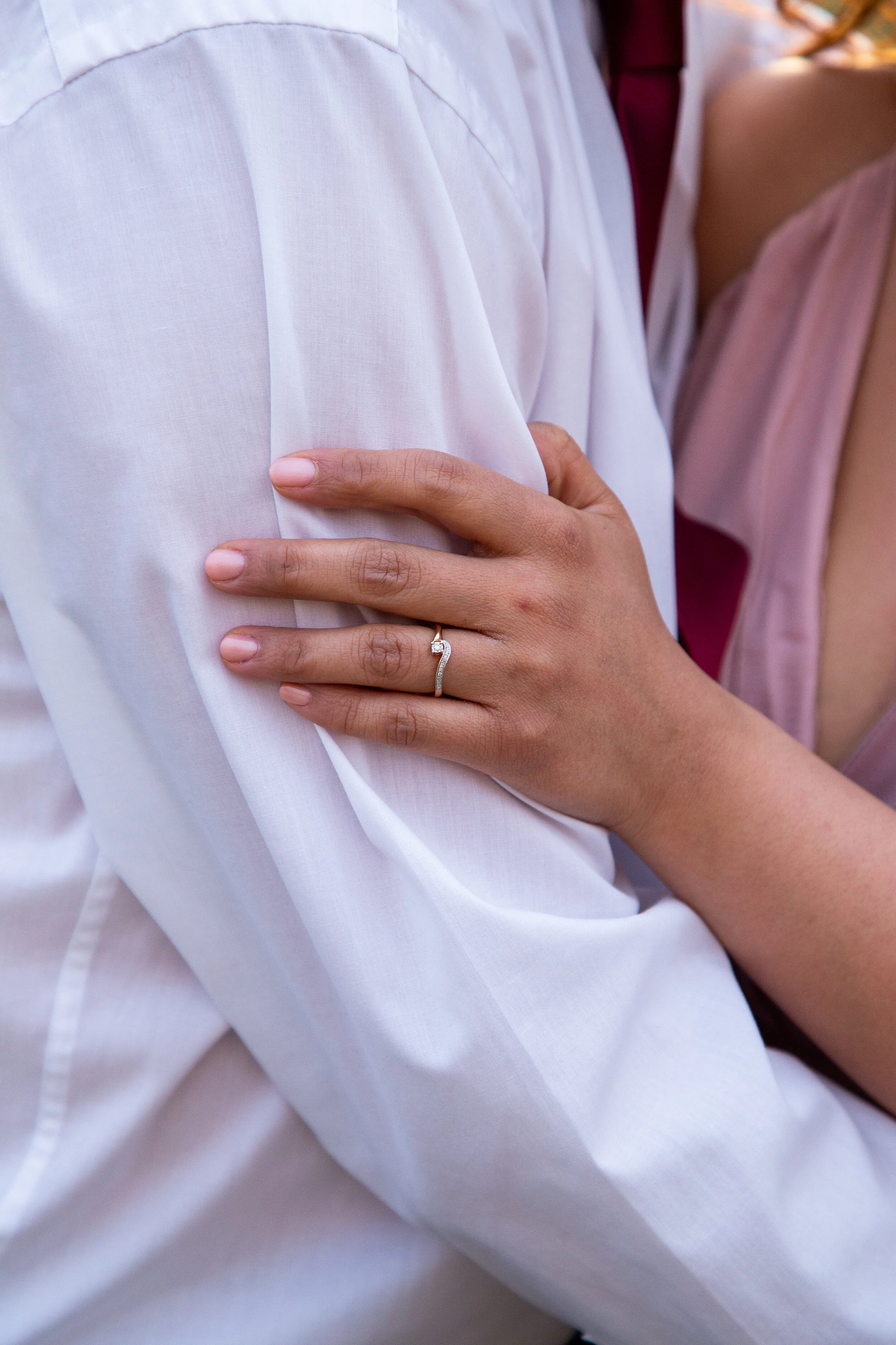 engagement ring close up