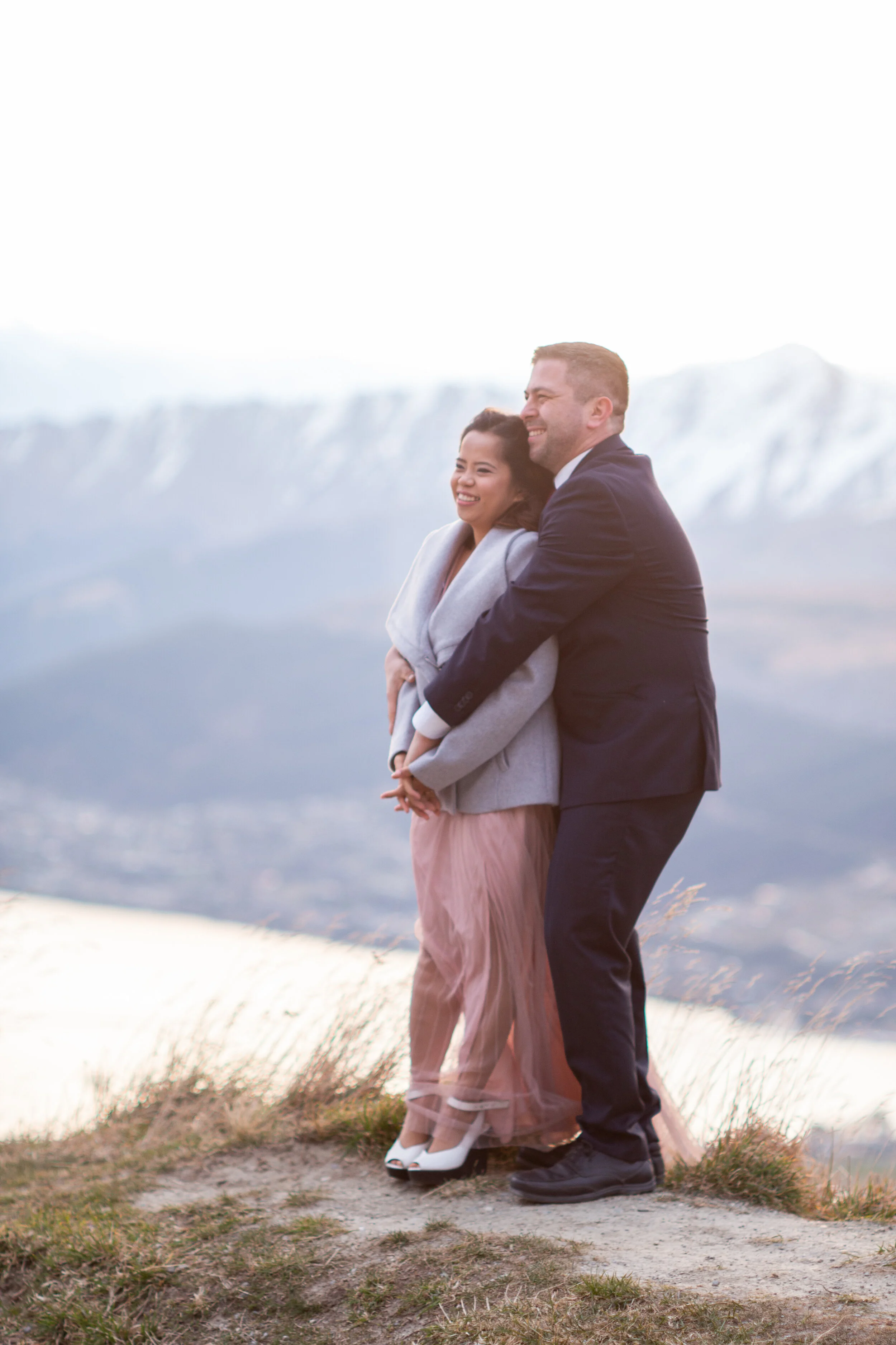 Windy portrait queenstown mountains
