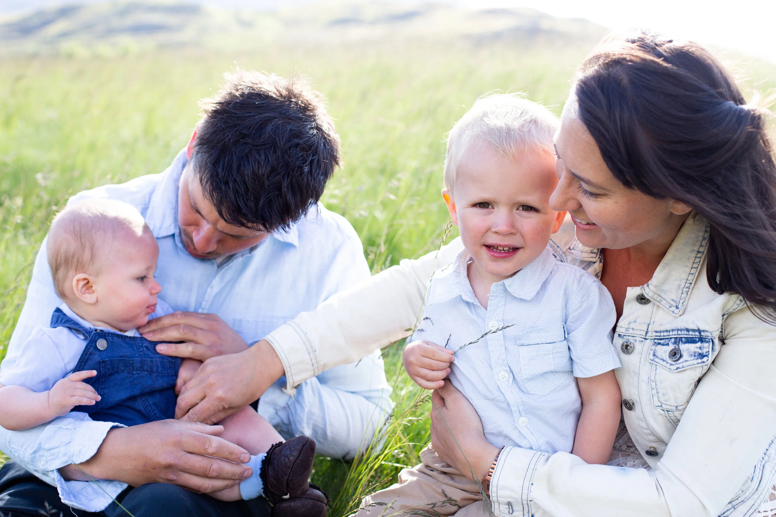 candid family portrait