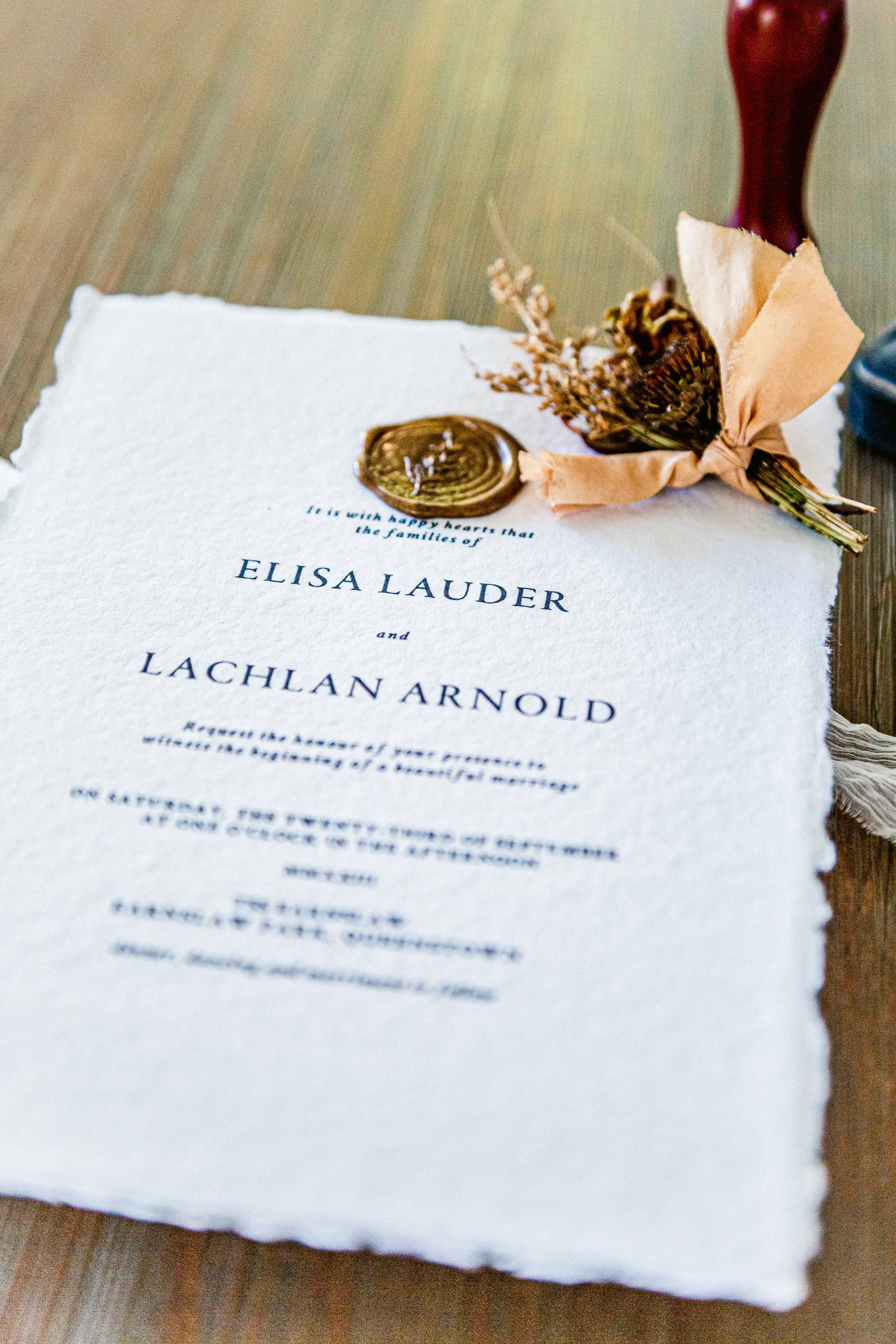 Cotton Rag Wedding Invitations - The Classic Suite (Vintage)