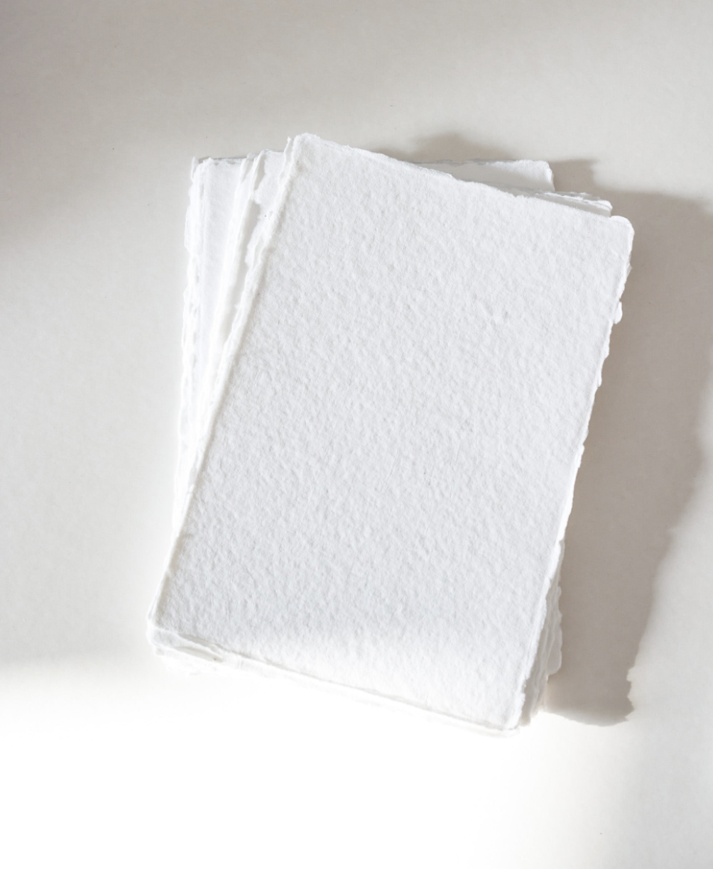 Wedding Invitation - White Cotton Rag Paper 250gsm (Unprinted)