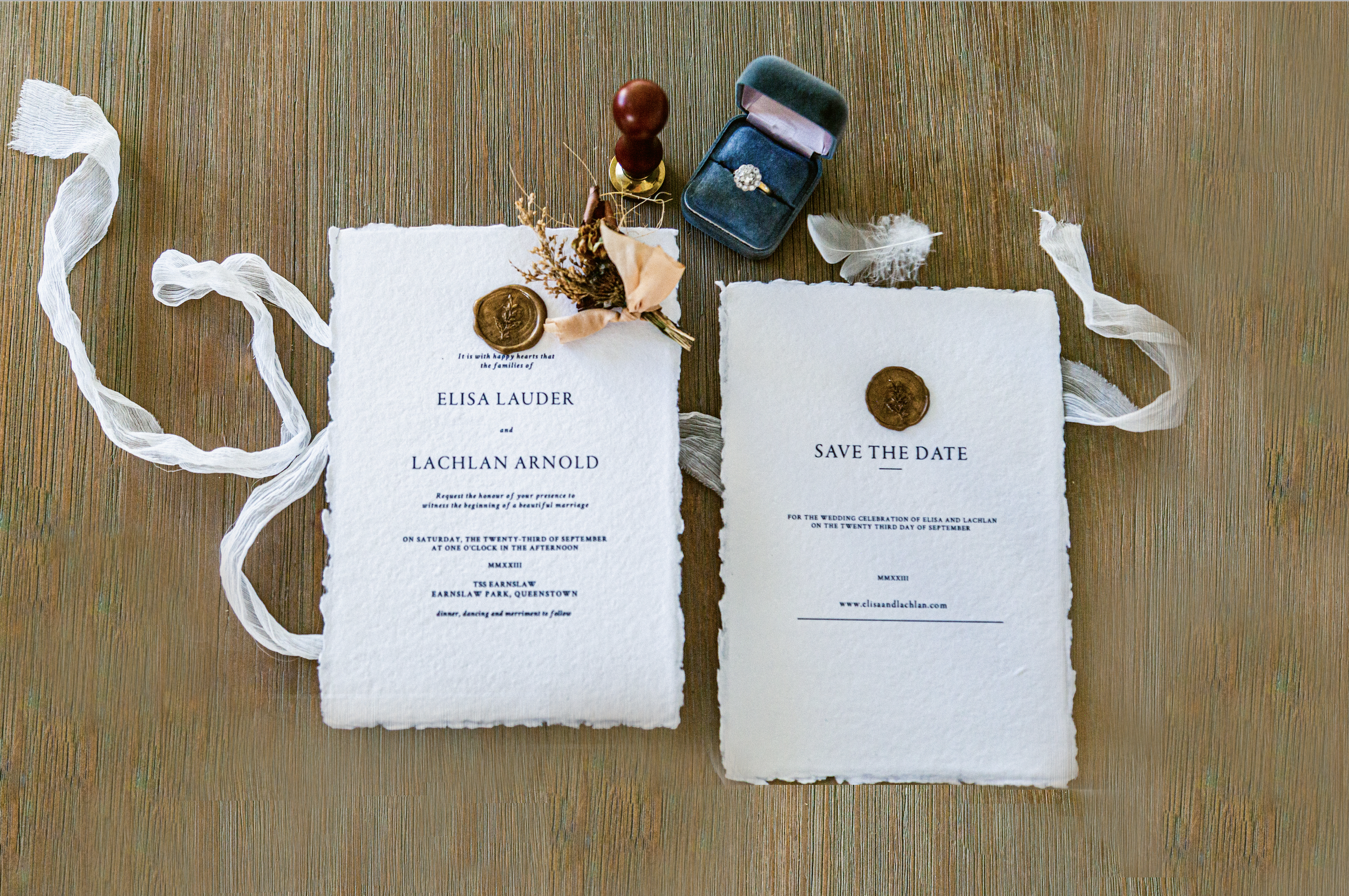 Save the date & Wedding invitation vintage