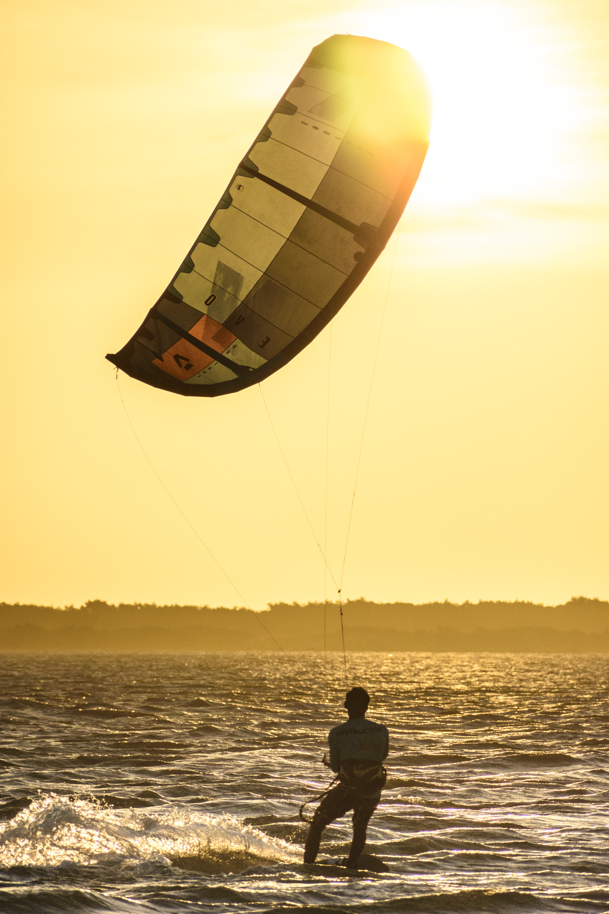 Kitesurfer at Atins beach