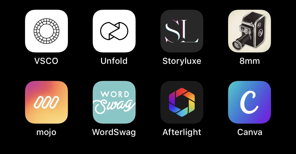 My Favourite Apps For Instagram Stories Mel Vandersluis Create instagram stories using our film frames, tape, love, collage, and neon templates. my favourite apps for instagram stories