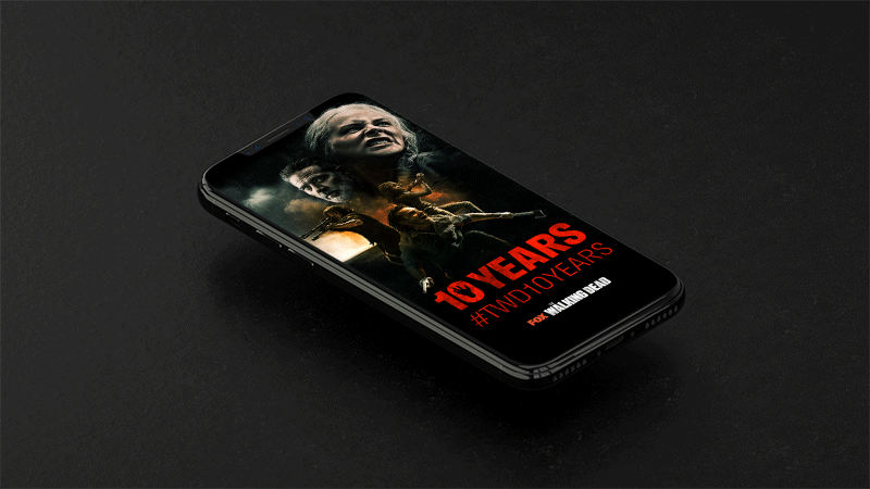  Key visual design for The Walking Dead 10 year social stunt 