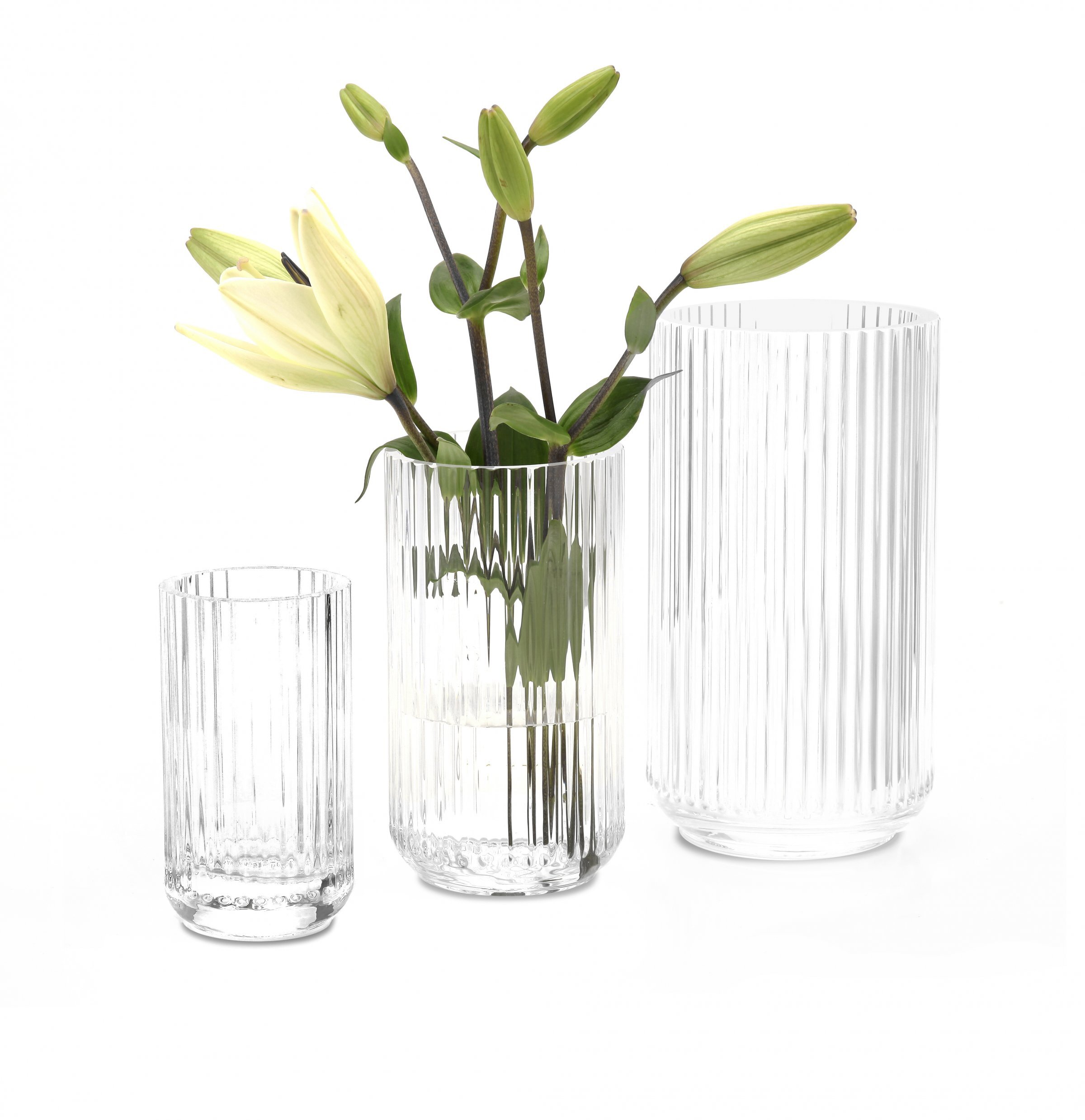 Lyngby vase, klar (12 og 15 cm)