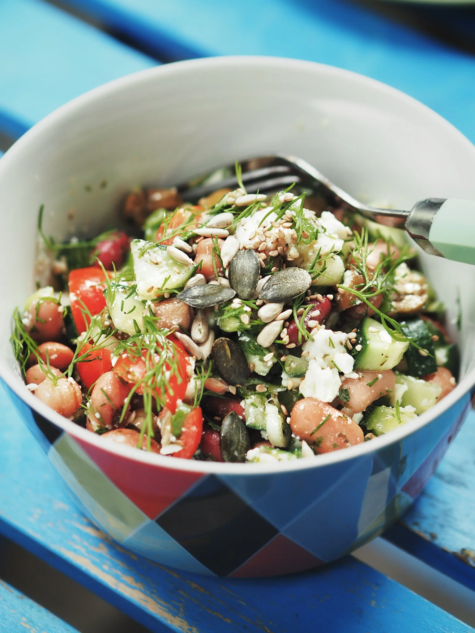 Griechisch inspirierter Bohnensalat mit Feta und Dill — Barsista Griechisch inspirierter Bohnensalat mit Feta und Dill — Barsista