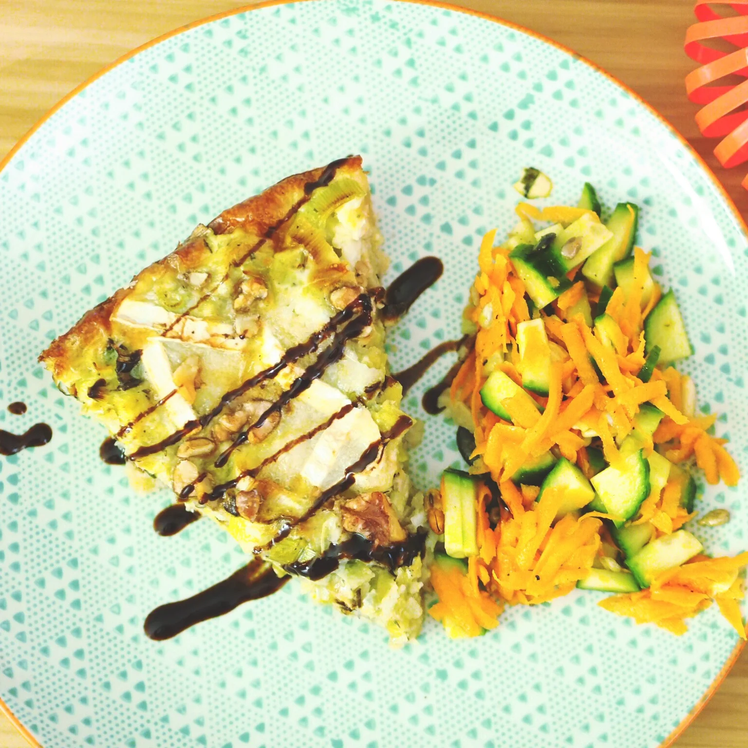 Lauchquiche mit Ziegenkäse und Walnüssen 