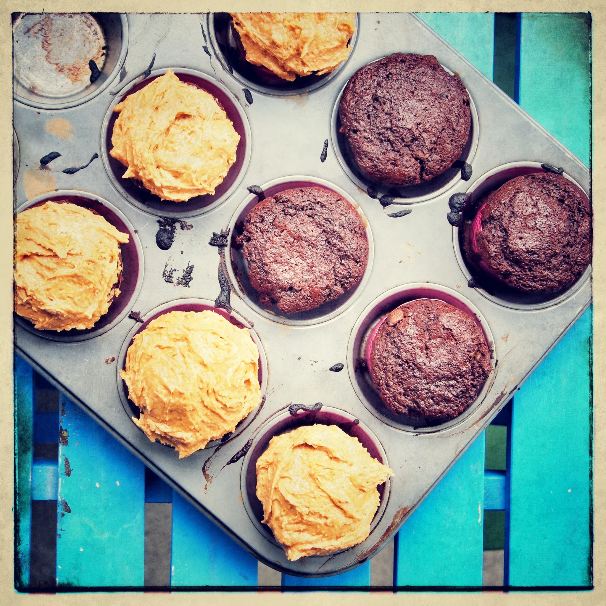 Schokocupcakes mit Peanutbutterfrosting (vegan) 