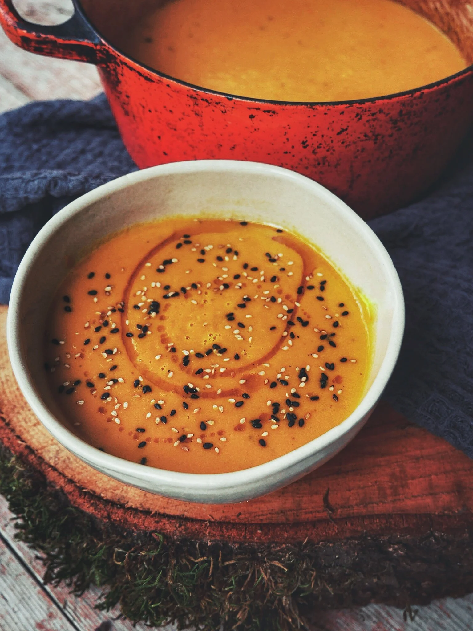 Karotten-Miso-Suppe (vegan)