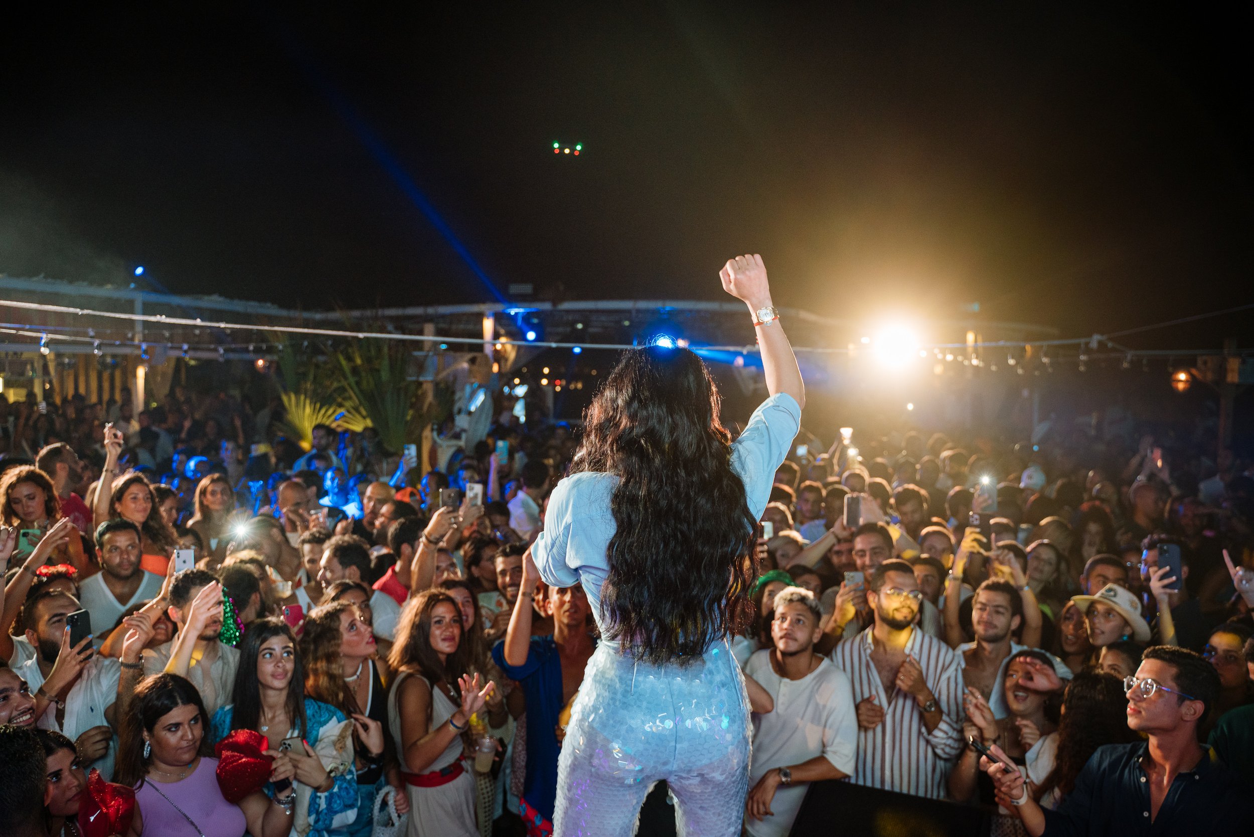  Haifa Wehbe singing at  Disco Fel 90’s North Coast Ahmed el Ganzoury event planner in egypt 