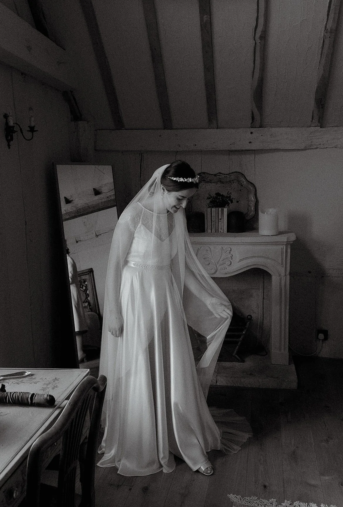 Abigail in Clematis silk and lace wedding gown by Kate Beaumont Aga Hosking Photography 3.jpg