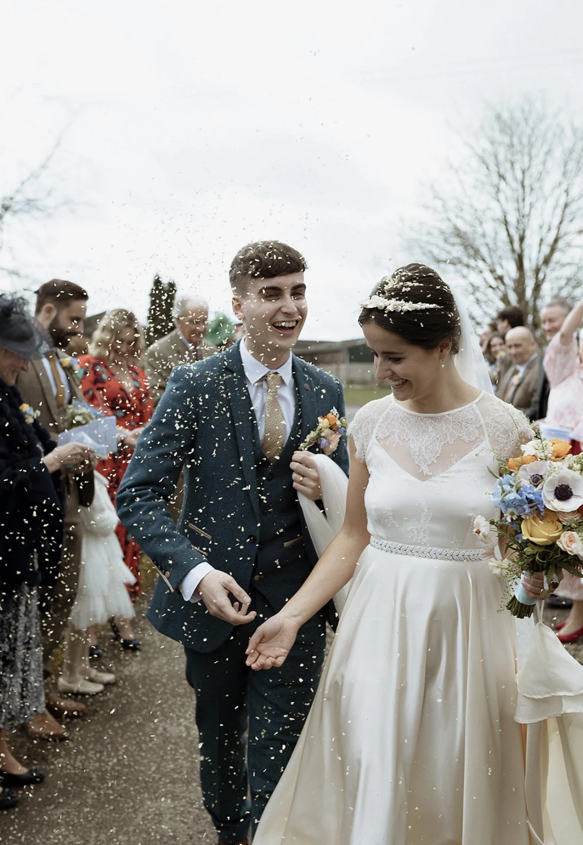 Abigail in Clematis silk and lace wedding gown by Kate Beaumont Aga Hosking Photography 9.jpg