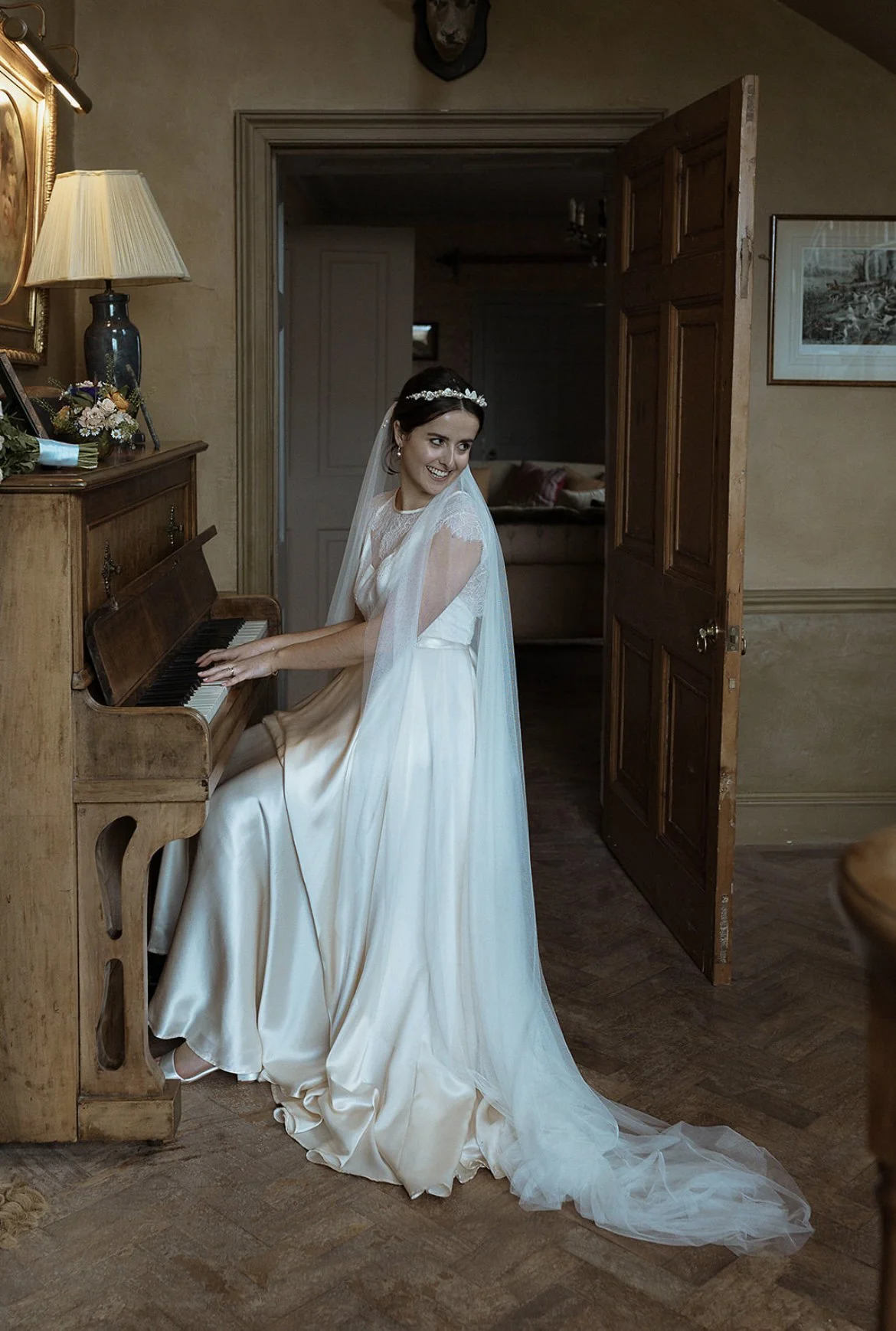 Abigail in Clematis silk and lace wedding gown by Kate Beaumont Aga Hosking Photography 18.jpg