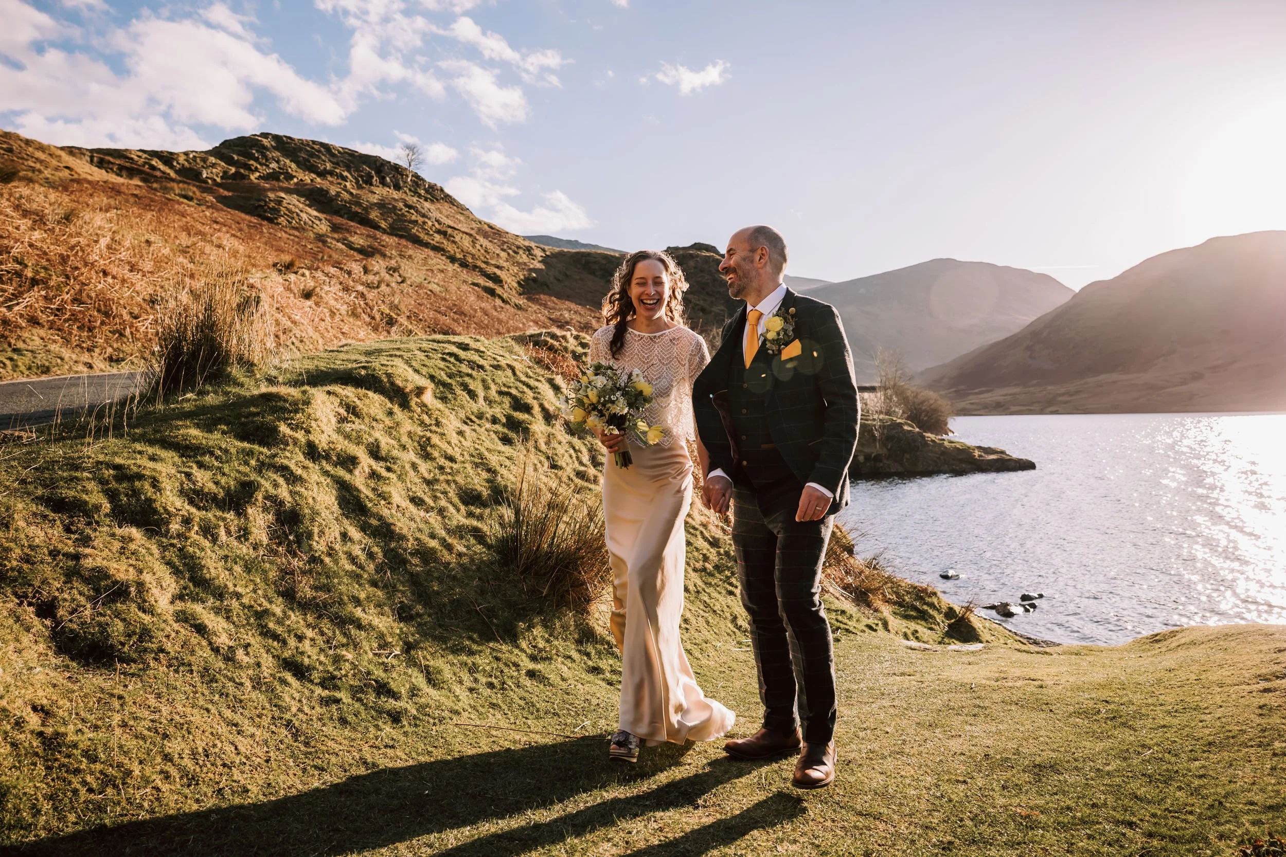 Ange - Kate Beaumont real bride in Cosmos silk slip wedding dress and Sweet Pea lace top relaxed bridal separates by Beth Faulder Photography-24.jpg