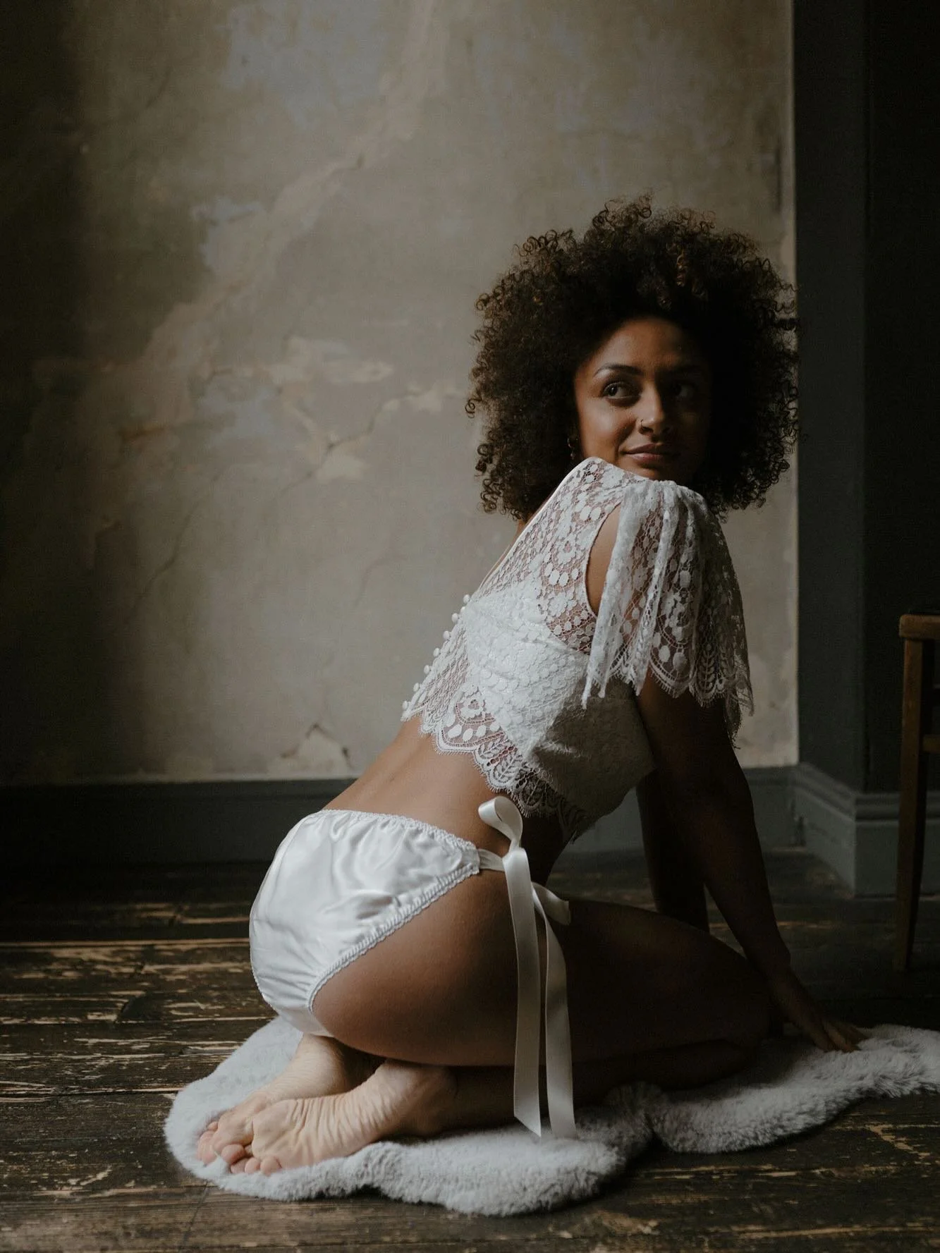 We make gorgeous pure silk knickers from our leftover dress silks, and added in a few extra colours to the collection - black, burgundy and green. 
Available as plain knickers or with ribbon side ties - shop these and the rest of our silk honeymoon l