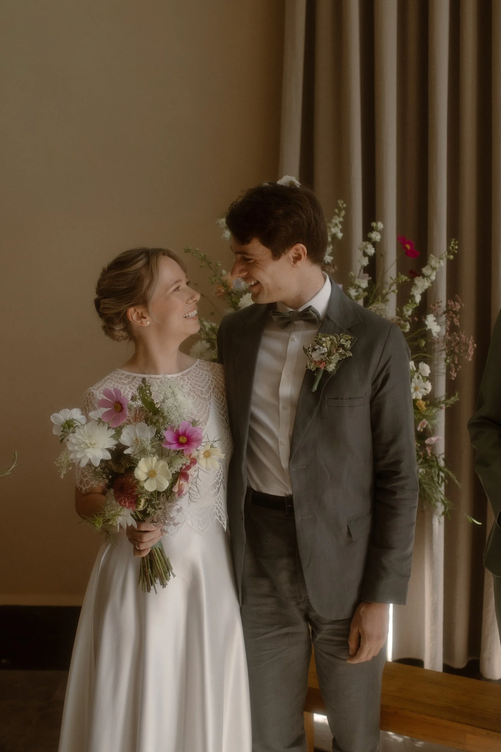 Real Kate Beaumont bride Hermaleigh silk slip wedding dress lace bridal top by Carol Eijck Photography-28.jpg