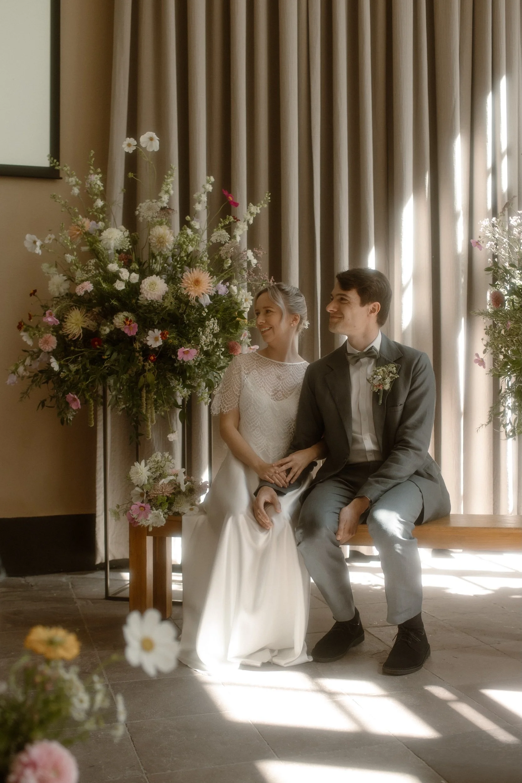 Real Kate Beaumont bride Hermaleigh silk slip wedding dress lace bridal top by Carol Eijck Photography-30.jpg