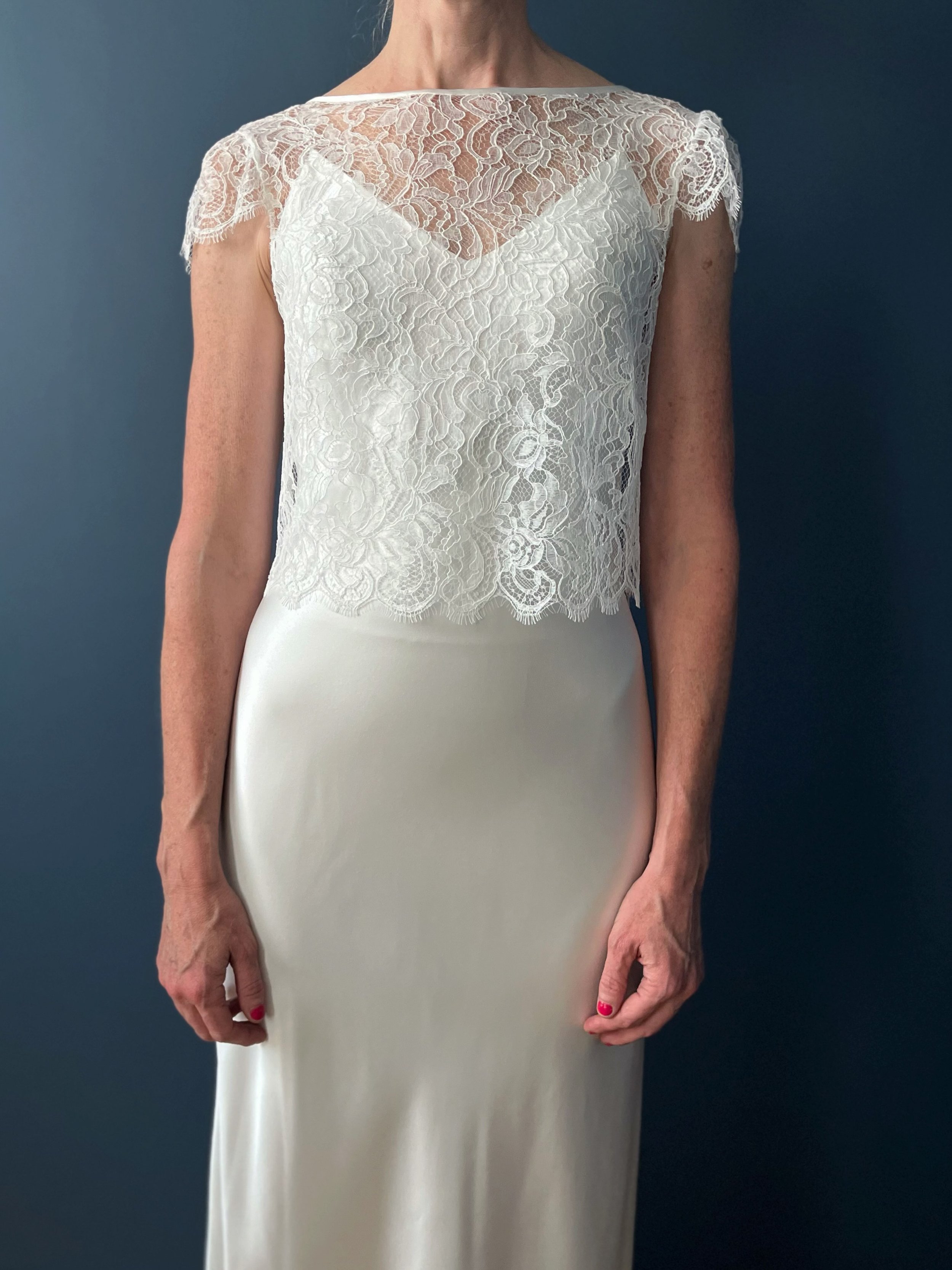 And sending love and luck to lovely Kathryn, marrying Steve over in Marple today. Kathryn is wearing the Thistle slip dress in ivory silk and the Jasmine lace top - a stunning combination on her. Hope they&rsquo;re having the most amazing day.