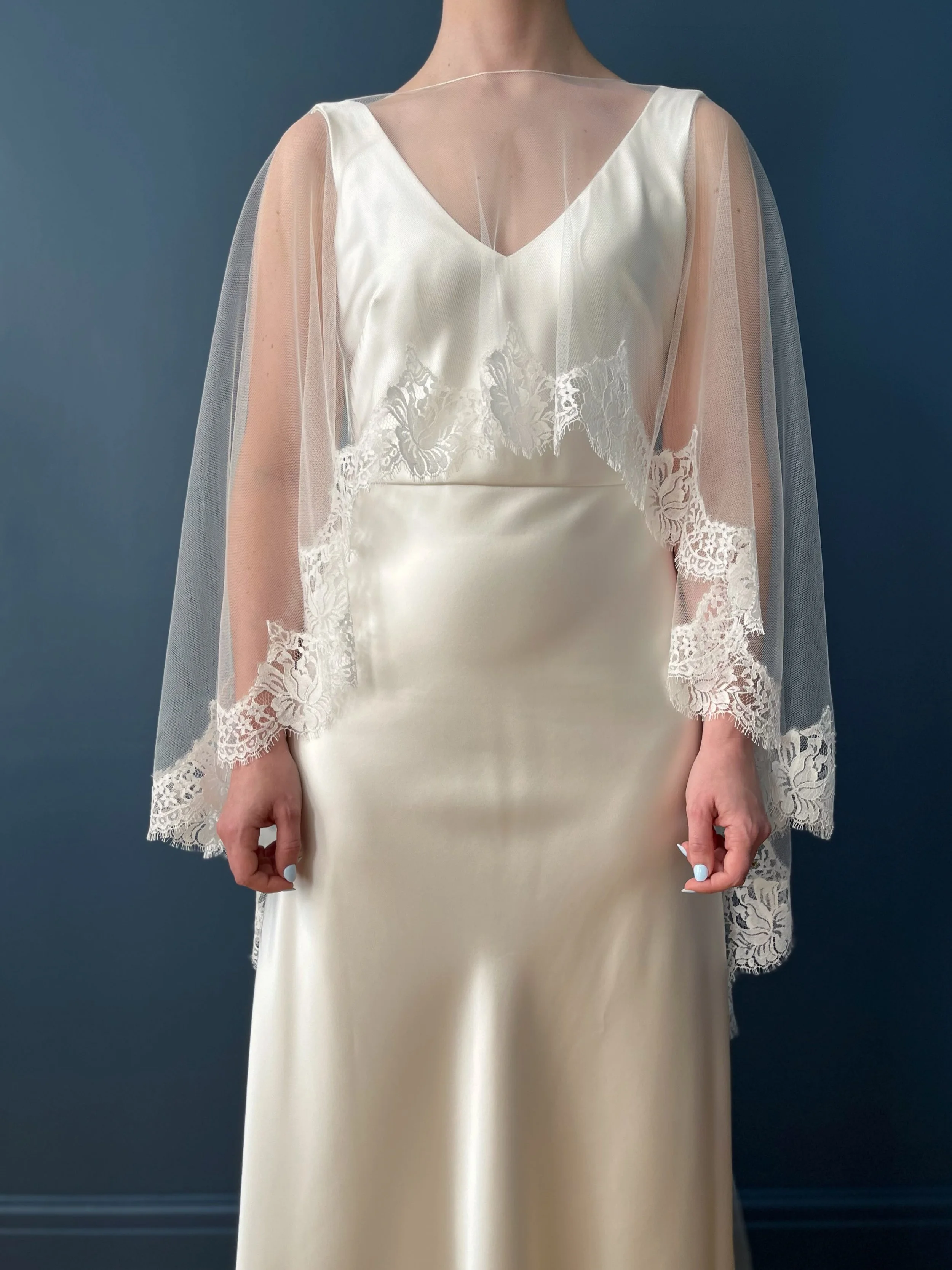 Sending so much love and luck to Bethan and Huw, marrying today in Shropshire. Bethan is wearing the bias cut Lily gown in ivory silk, and a rose lace trimmed cape veil. She will be looking stunning. Hope these two have an incredible day. 🤍