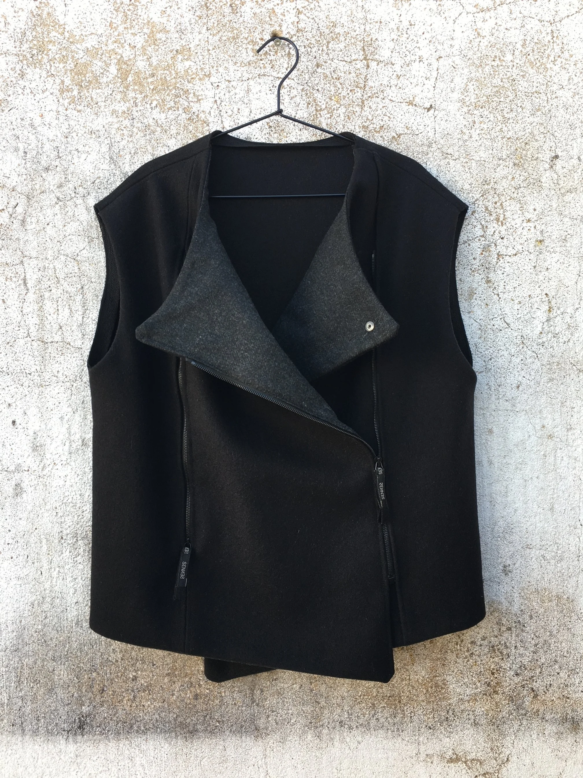 VERSO black wool/anthracite flanel wool