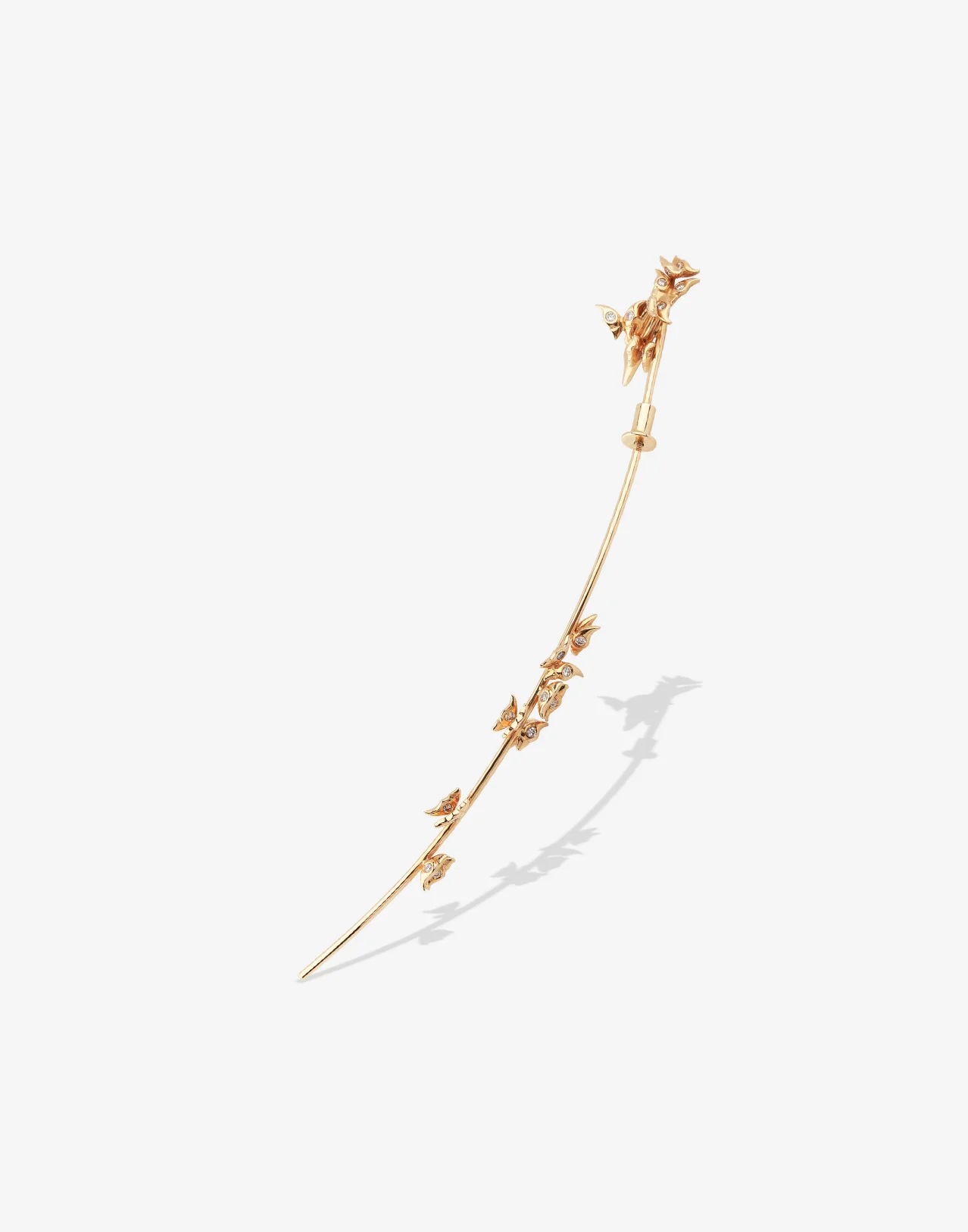 A Flight of Butterflies - Yellow Gold and Diamond Earring