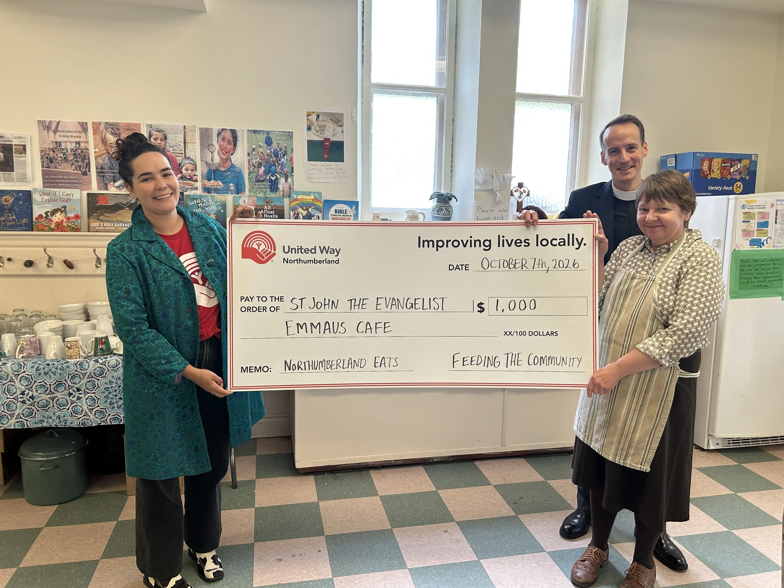 United Way Northumberland Supports Emmaus Café with $1,000 Grant