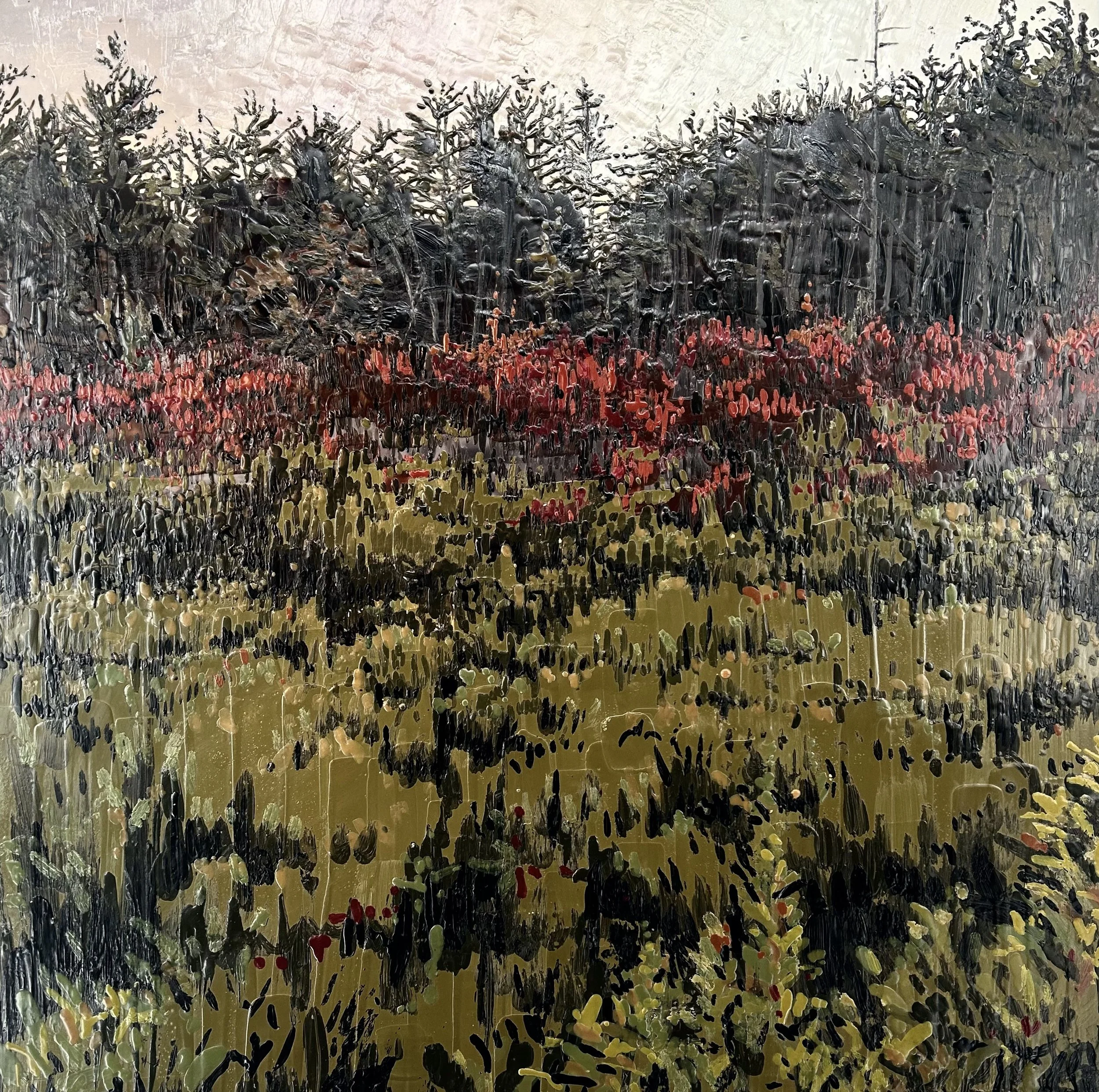 Marsh Hedge with Opal Sky