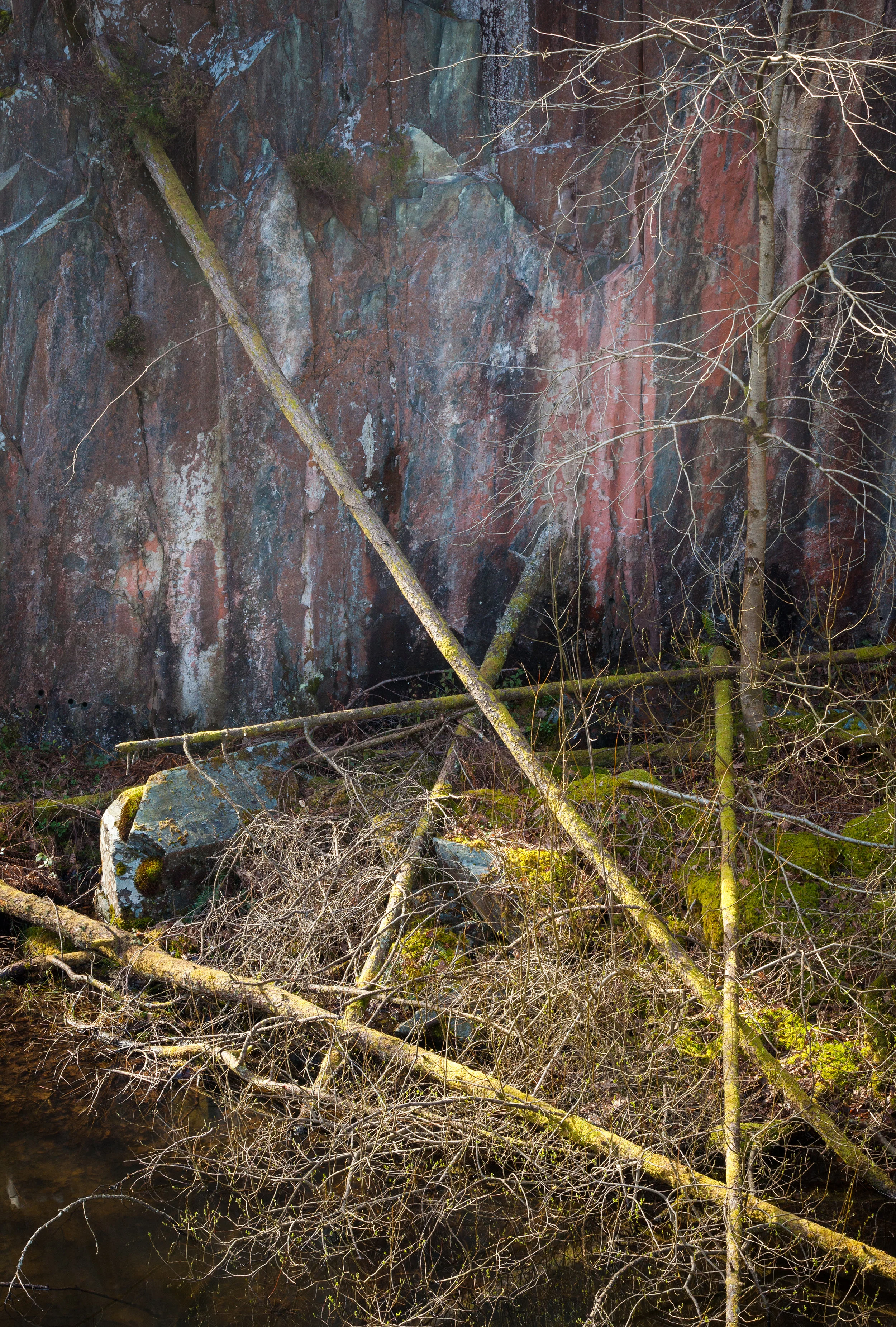 Lines in the quarry, Lake District