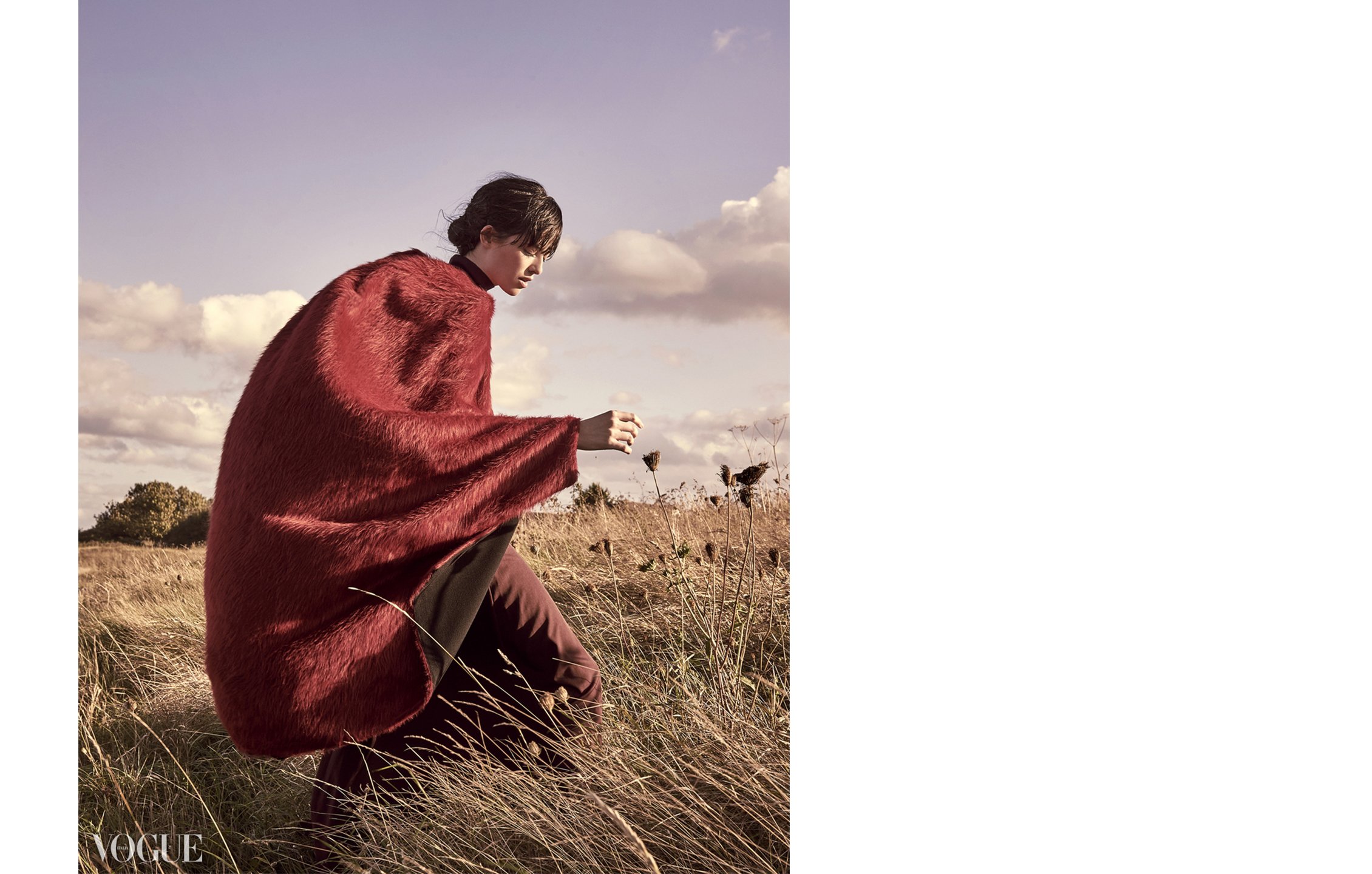  Kingdom of rust  Mitch wearing Roland Mouret Cape  in the Isle of Grain for Mojeh Magazine    Mitch at Select  