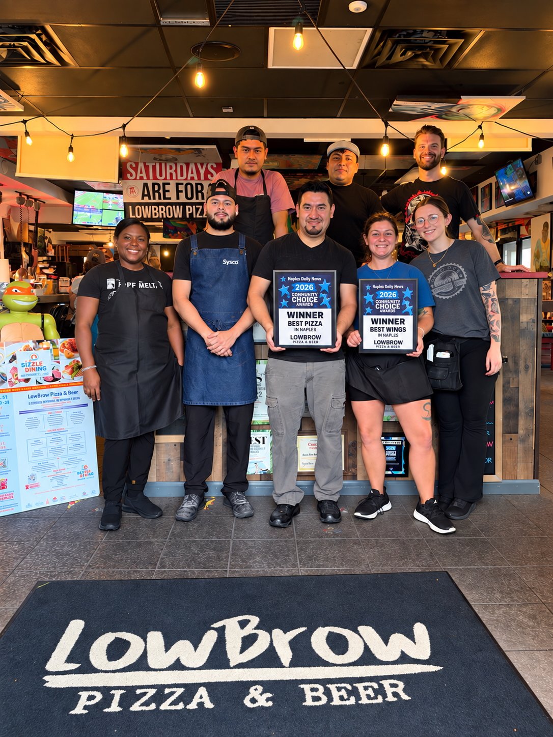 LowBrow Wins Best Pizza &amp; Best Wings in Naples for 2026