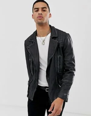 AllSaints Leather Biker Jacket Source: ASOS
