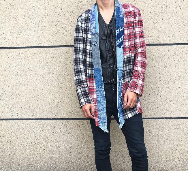 Chaunk Plaid Patchwork Noragi Source: Aesthetic Homage